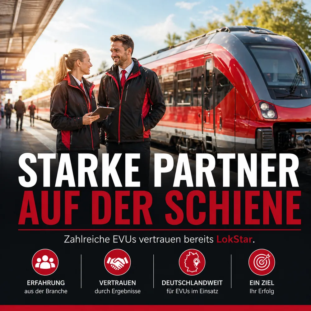 KI-generiertes Bild: Starke Partner auf der Schiene