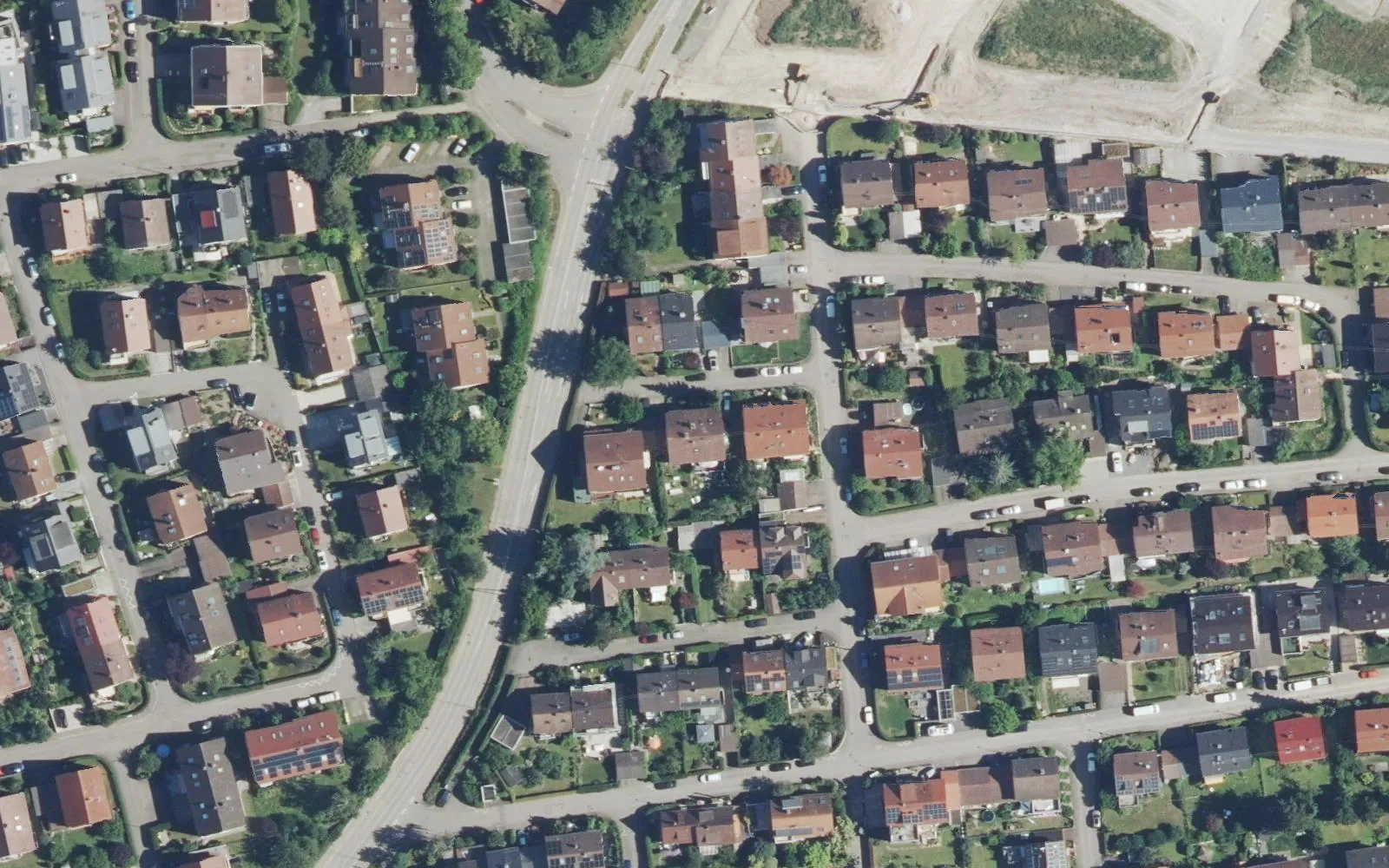 Luftbild der Umgebung des LokStar-Firmensitzes, Hauffstraße 5 in Ditzingen