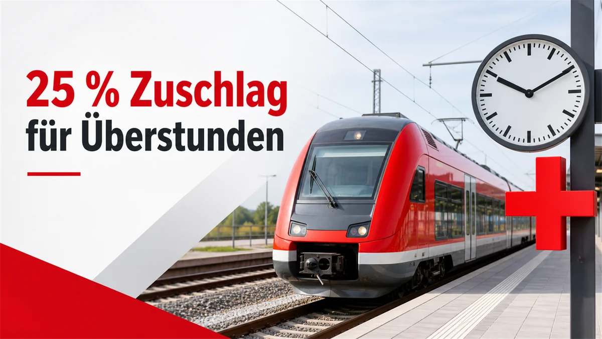 KI-generiertes Bild: 25 % Zuschlag für Überstunden